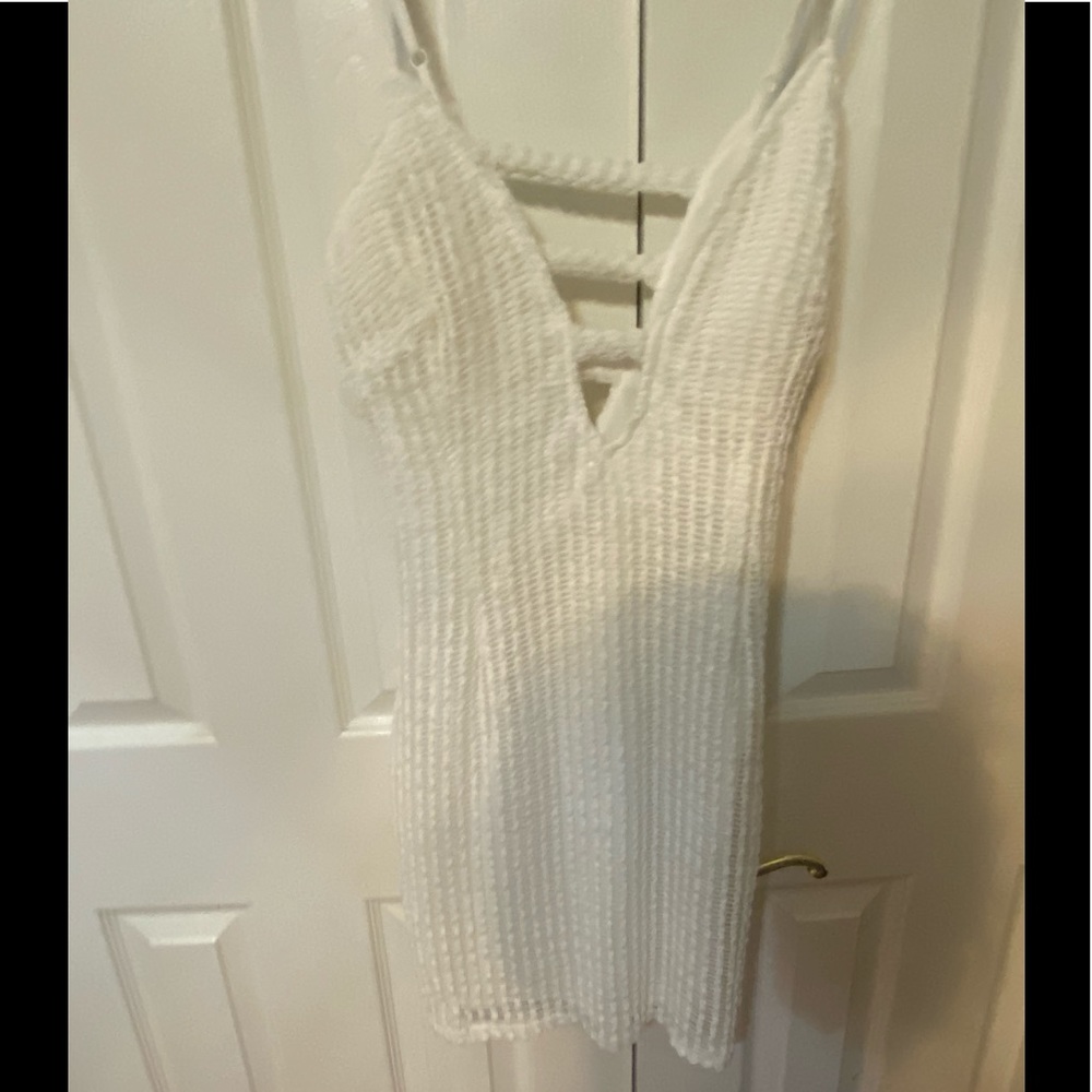 White Crochet dress